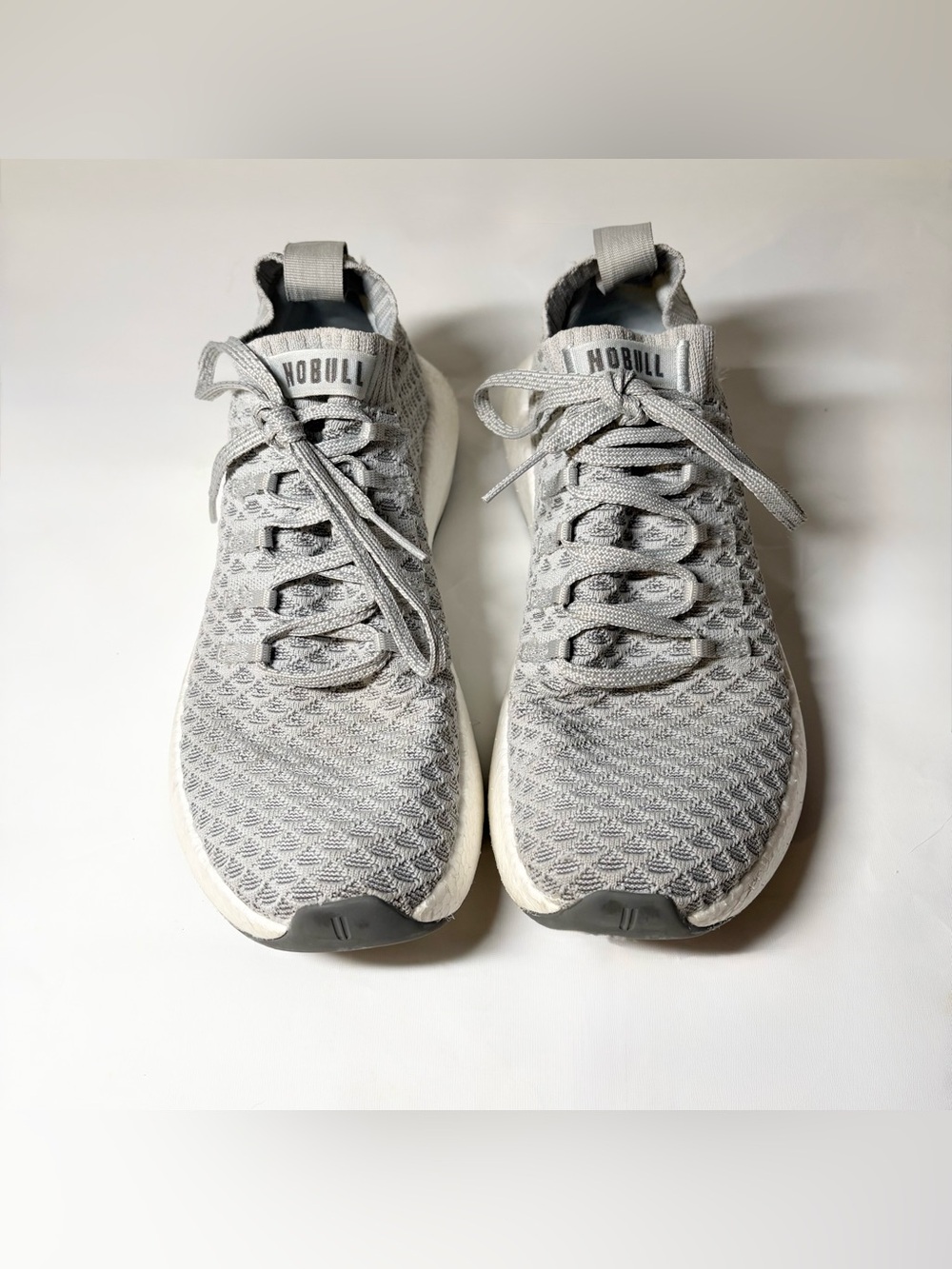 NoBull Gray Knit Runner Athletic Sneaker Shoes Women’s Size 8.5